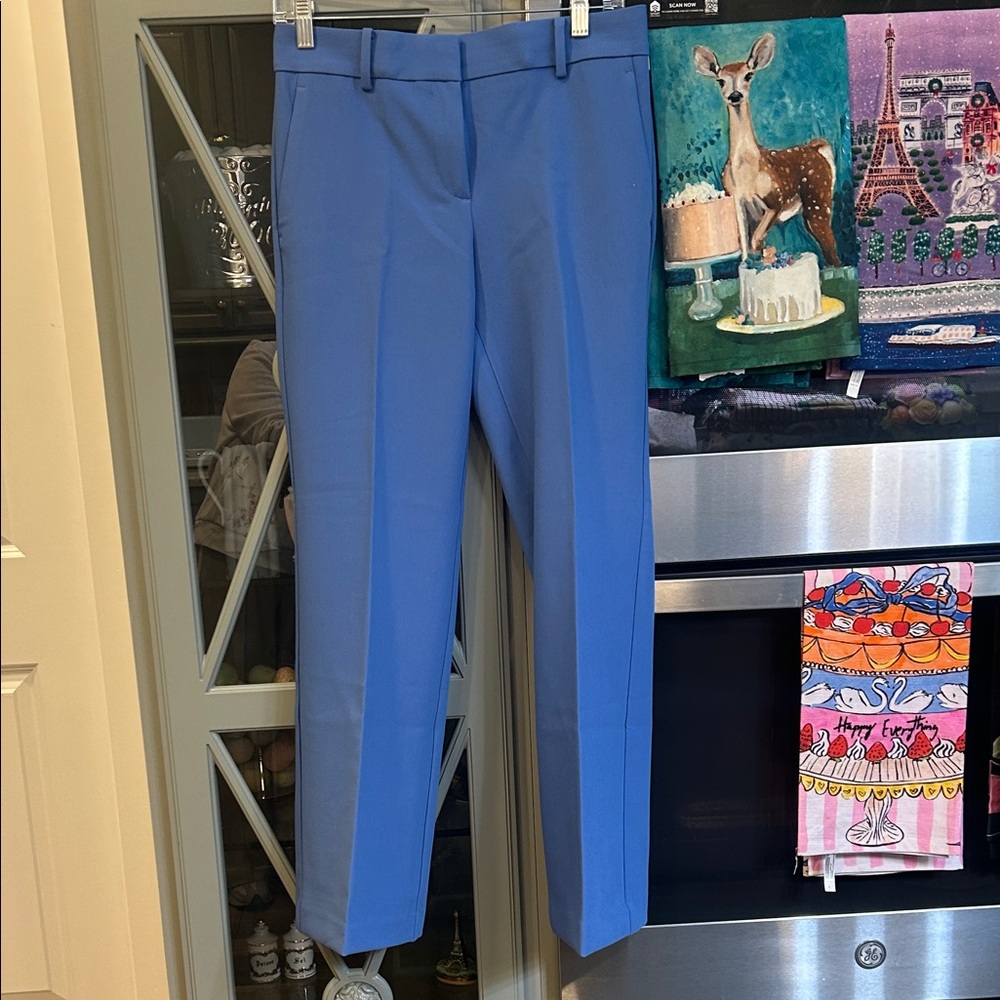 Ann Taylor The Jayne Vibrant Blue Ankle Pants NWT 2P Classic Chic
